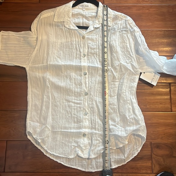 Bella Dahl White Button Down Blouse Size Small - Picture 8 of 8
